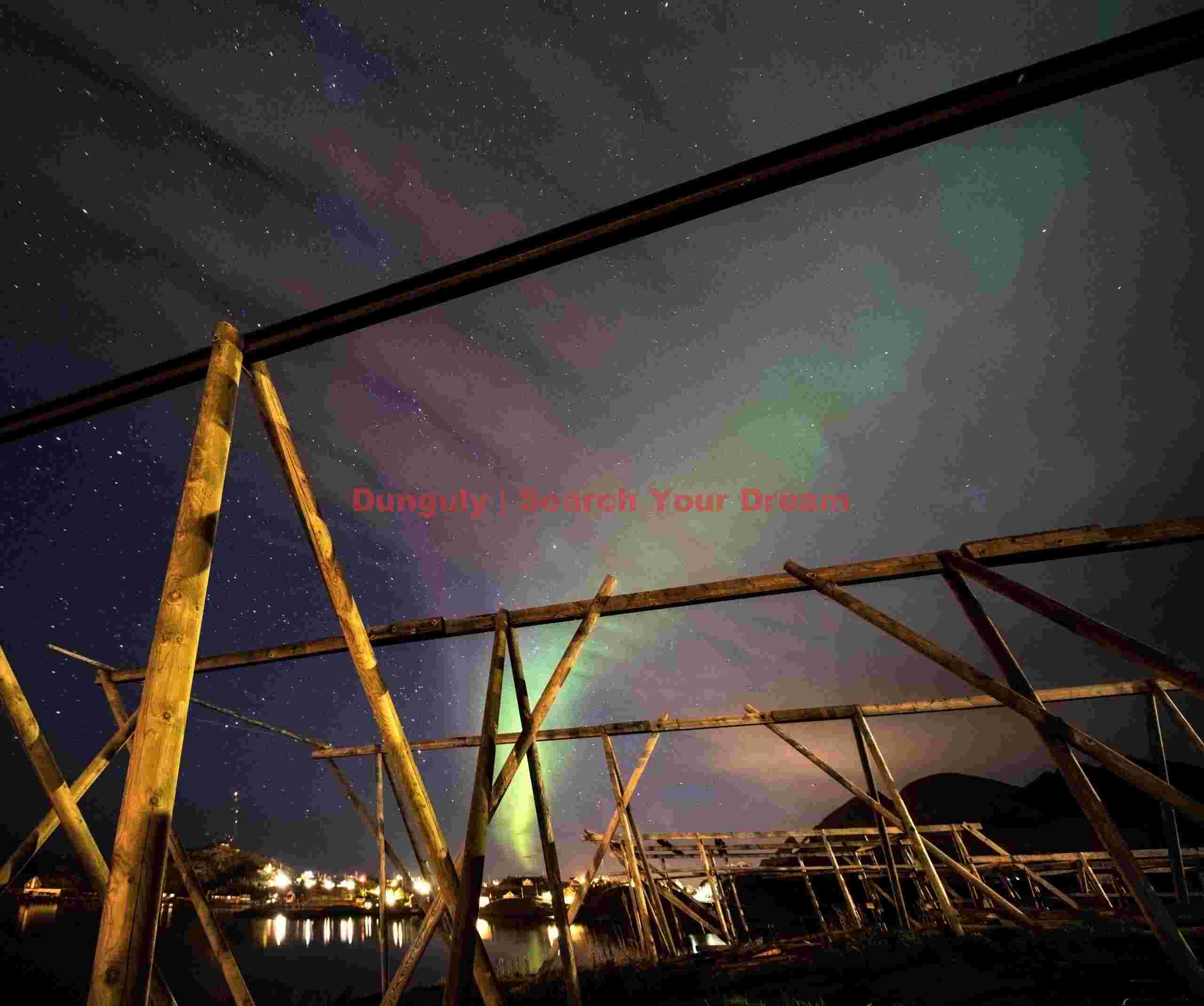 Aurora and fish drying racks