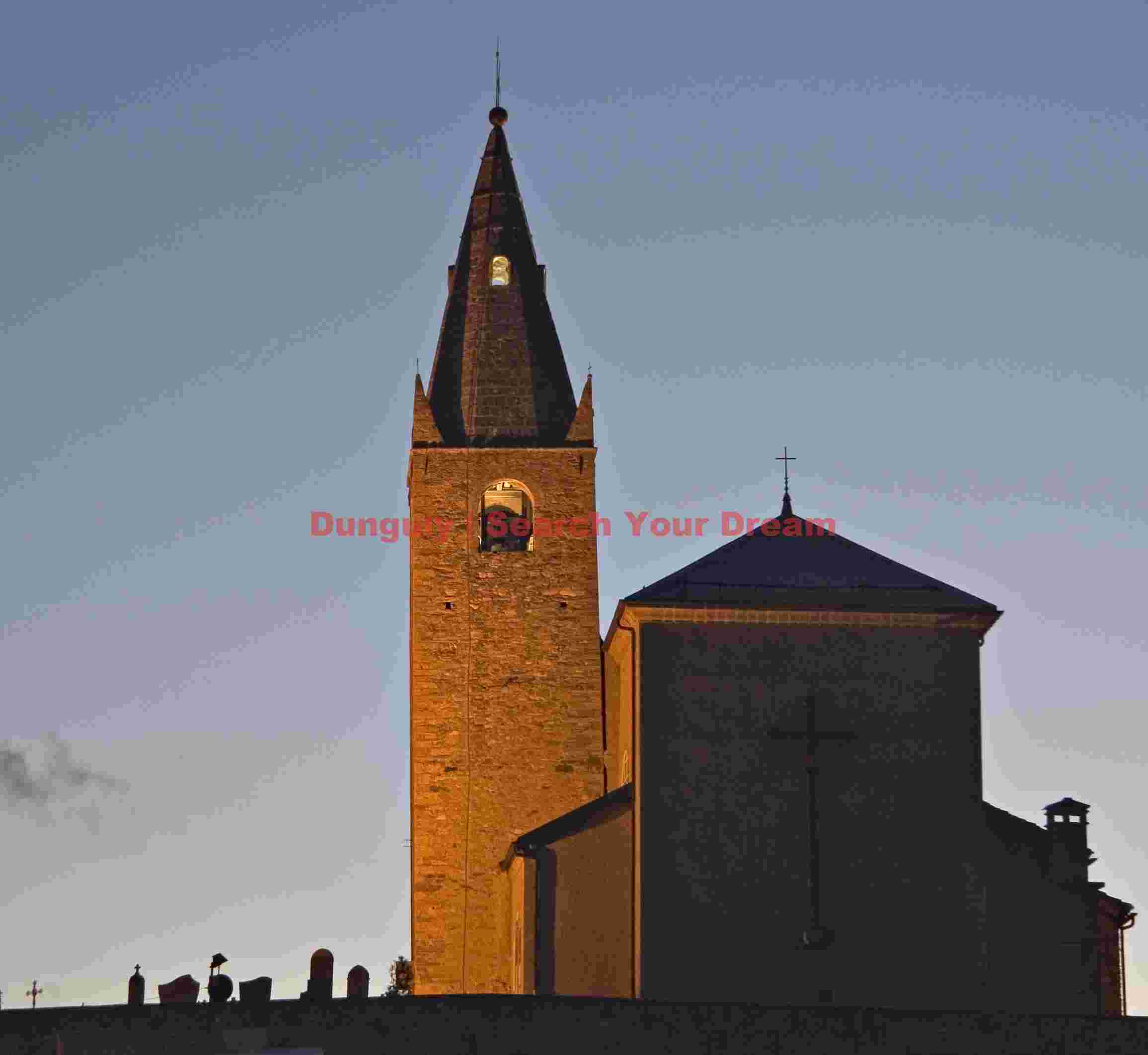 Aussois - Church at night
