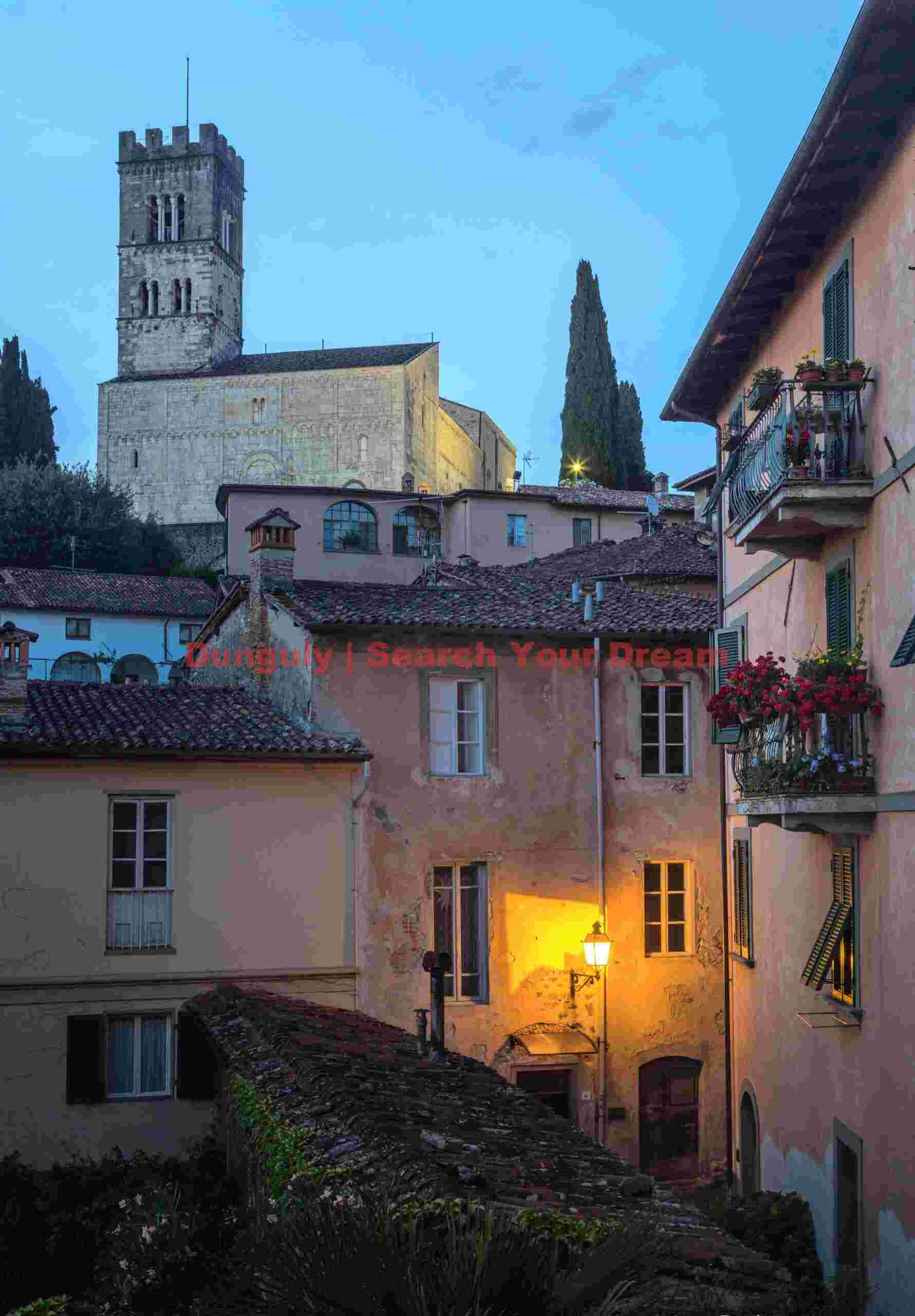 Barga during the blue hour