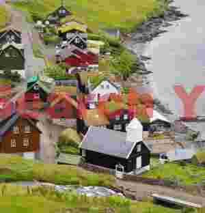 Bøur village from above