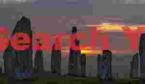 Callanish standing stones, rising sun