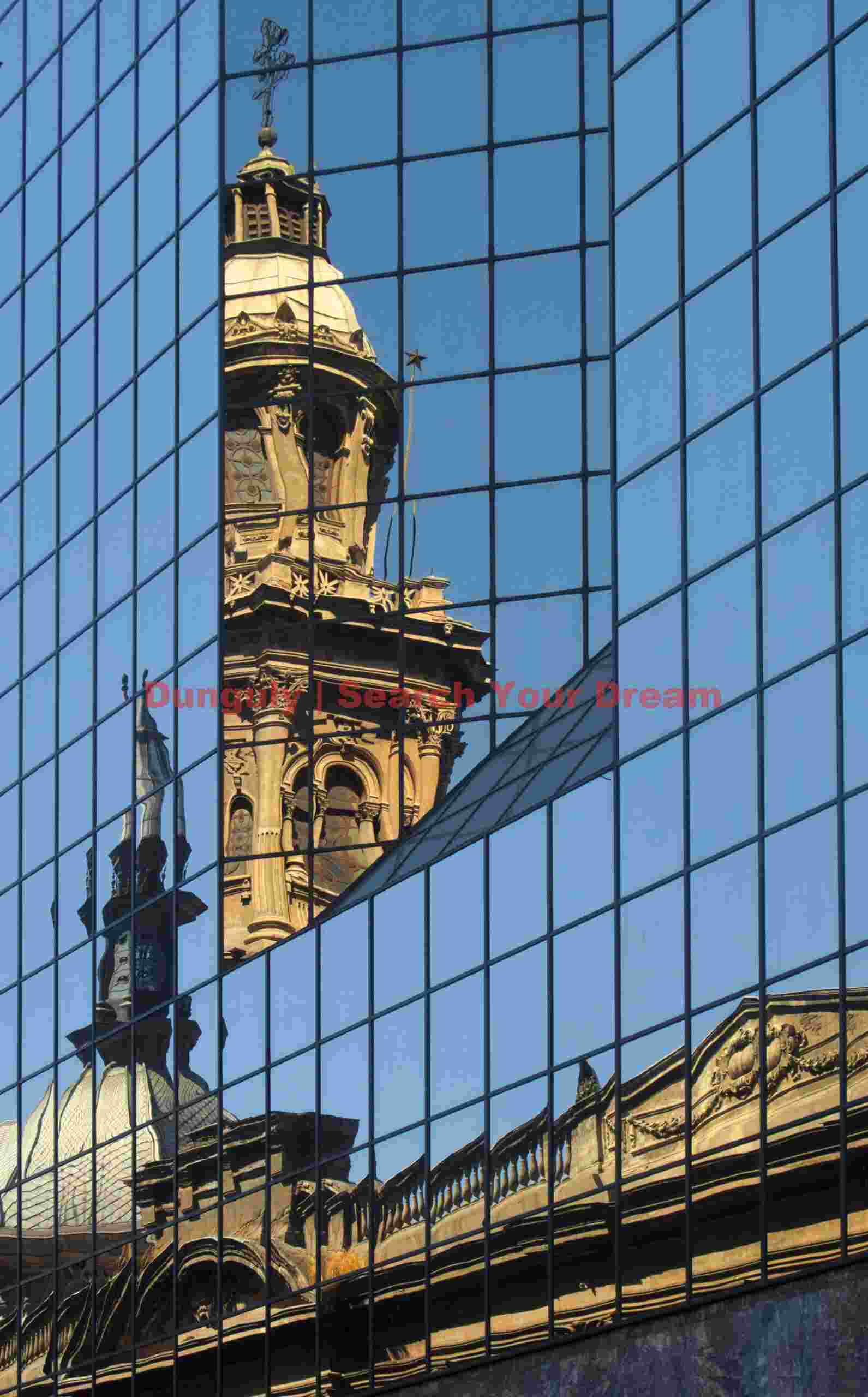 Cathedral Reflected in Santiago Waters