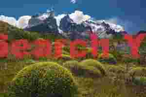 Cuernos del Paine with yellow domes