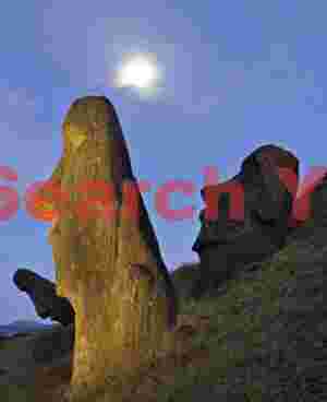 Easter Island - Rano Raraku - Three Moai Brothers