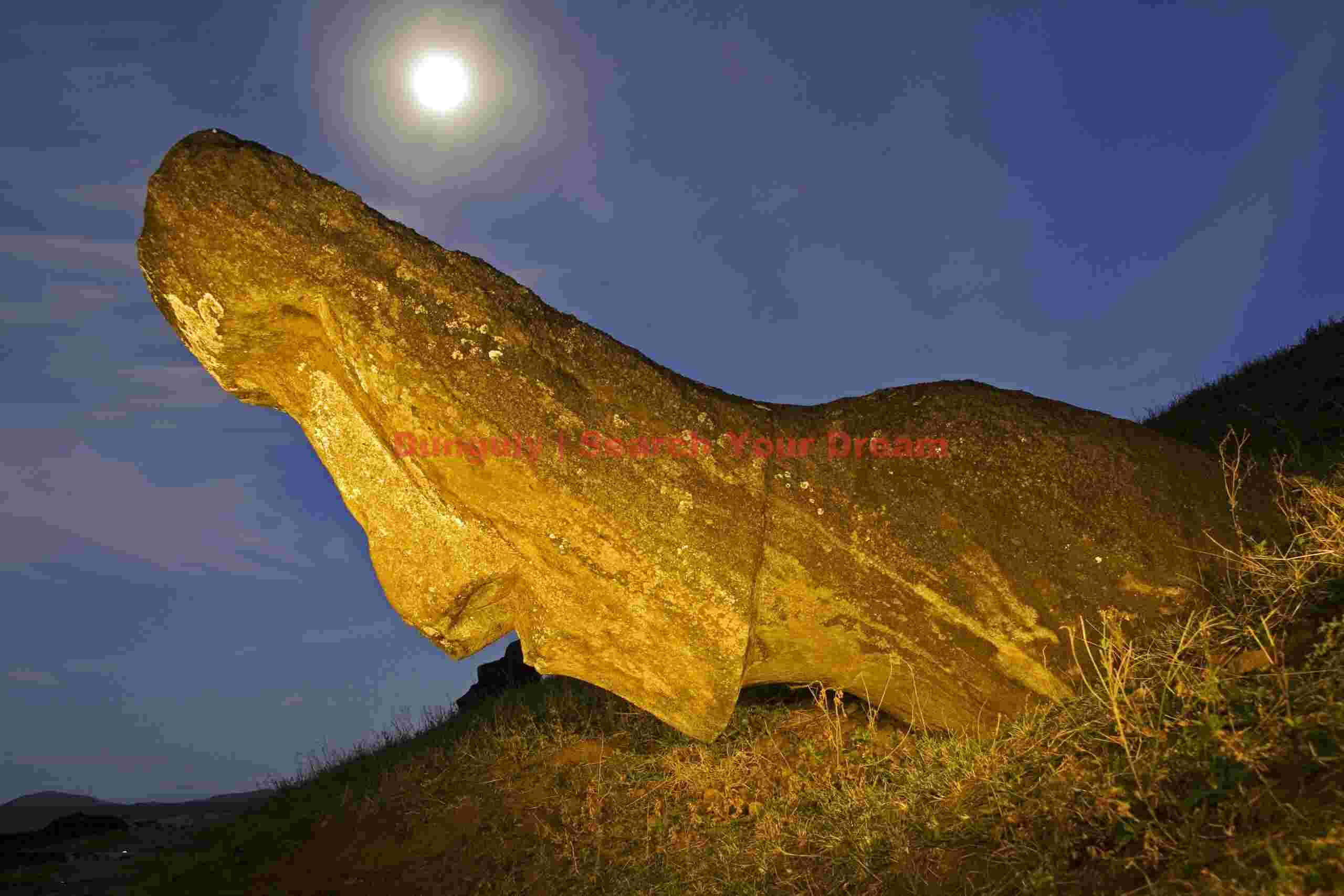 Easter Island - Rano Raraku - Tilting Moai