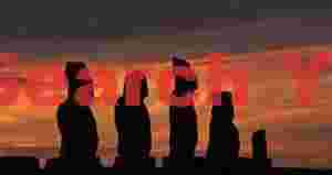 Easter Island - Tahai - Five Moai