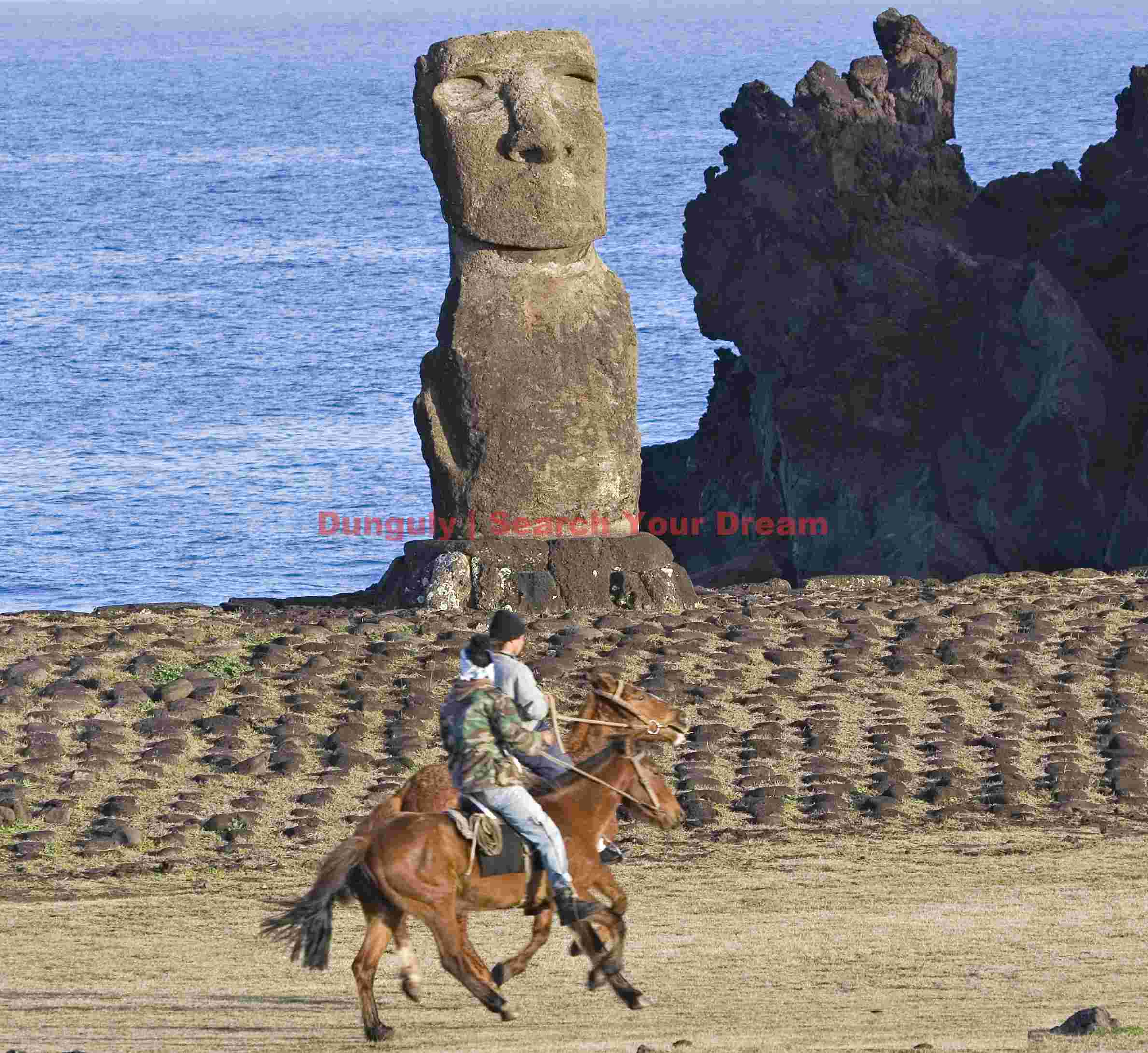 Easter Island - Tahai - Lone Moai North of Tahai