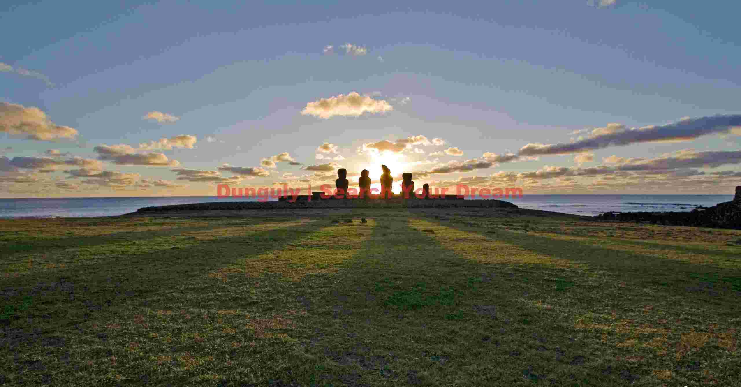 Easter Island - Tahai - Sunset Shadows