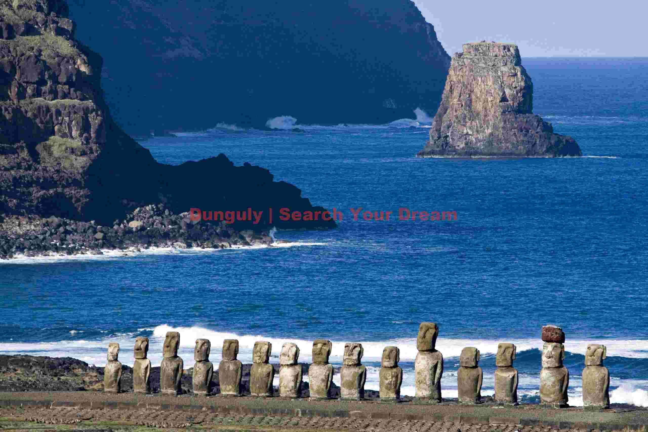 Easter Island - Tongariki - View From Rano Raraku