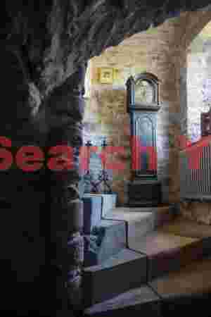 Entry hall and long-case clock