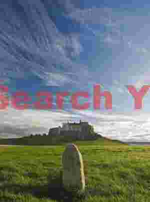 Northumbria; Lindisfarne castle and stone quoit