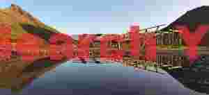 Stockfish drying rack reflection panorama