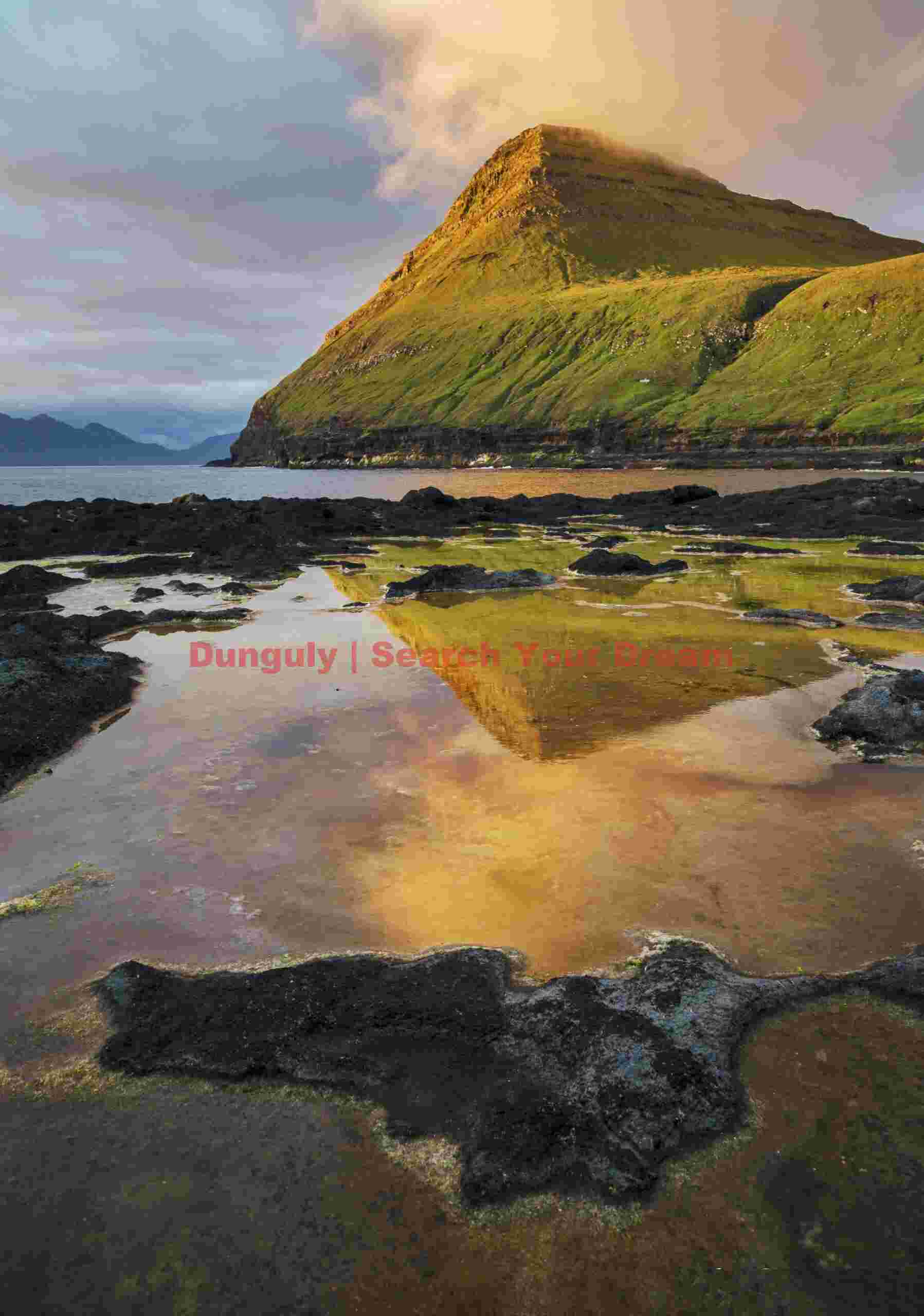 Sunrise mountain reflection