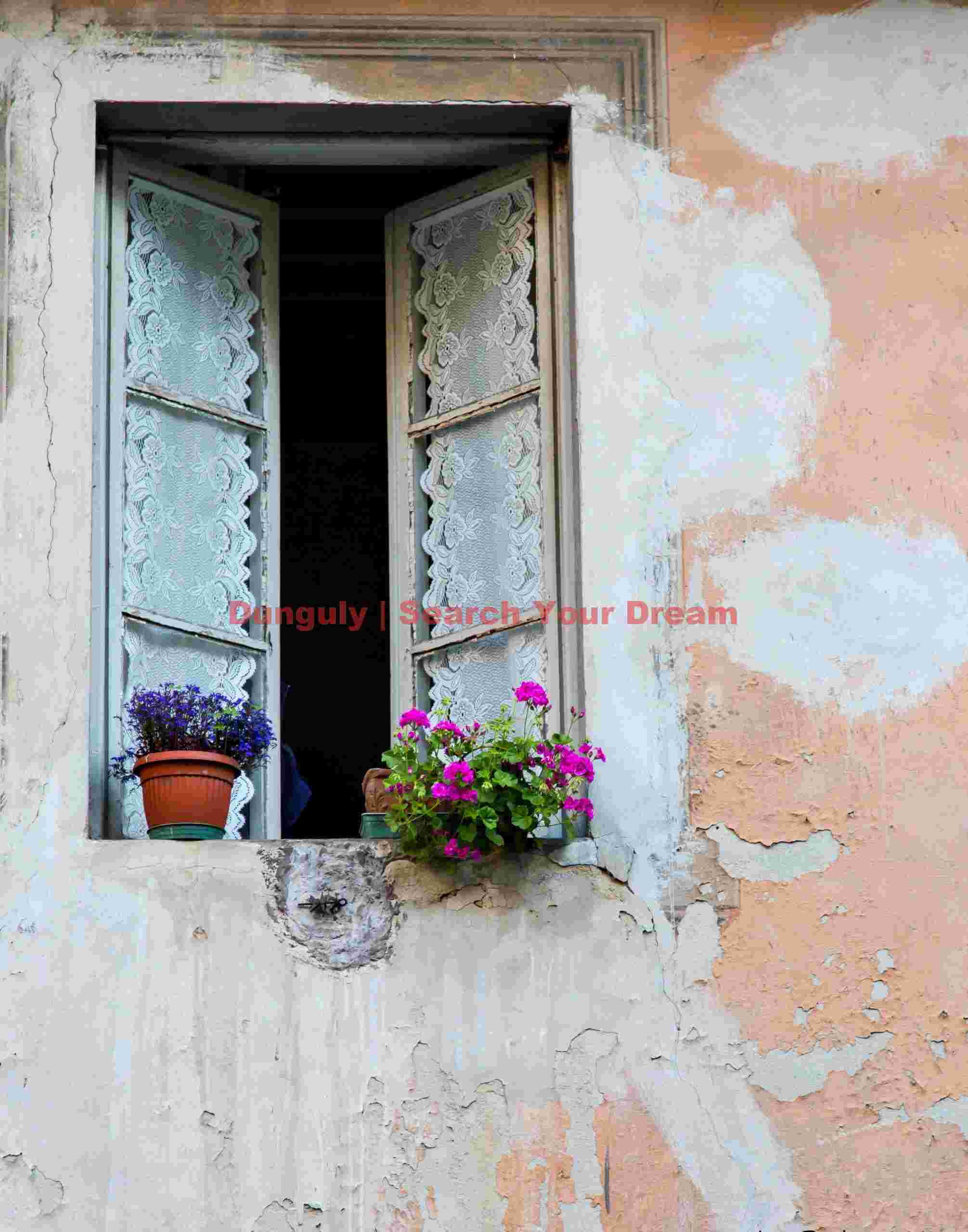 Window and faded paintwork