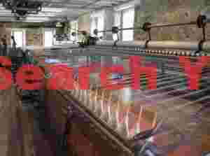 Wool spinning machine in action