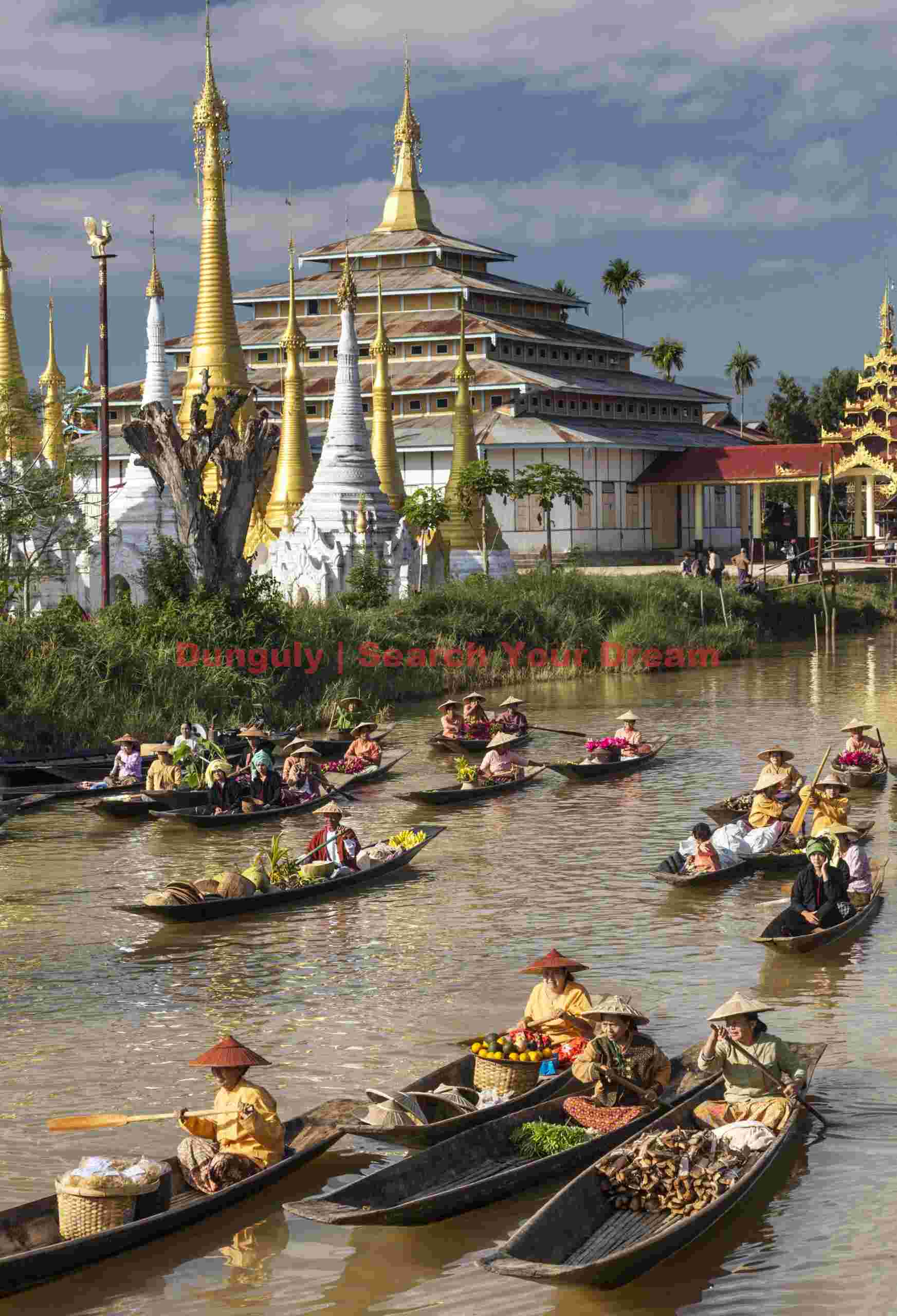 Boat procession - a film set we happened across