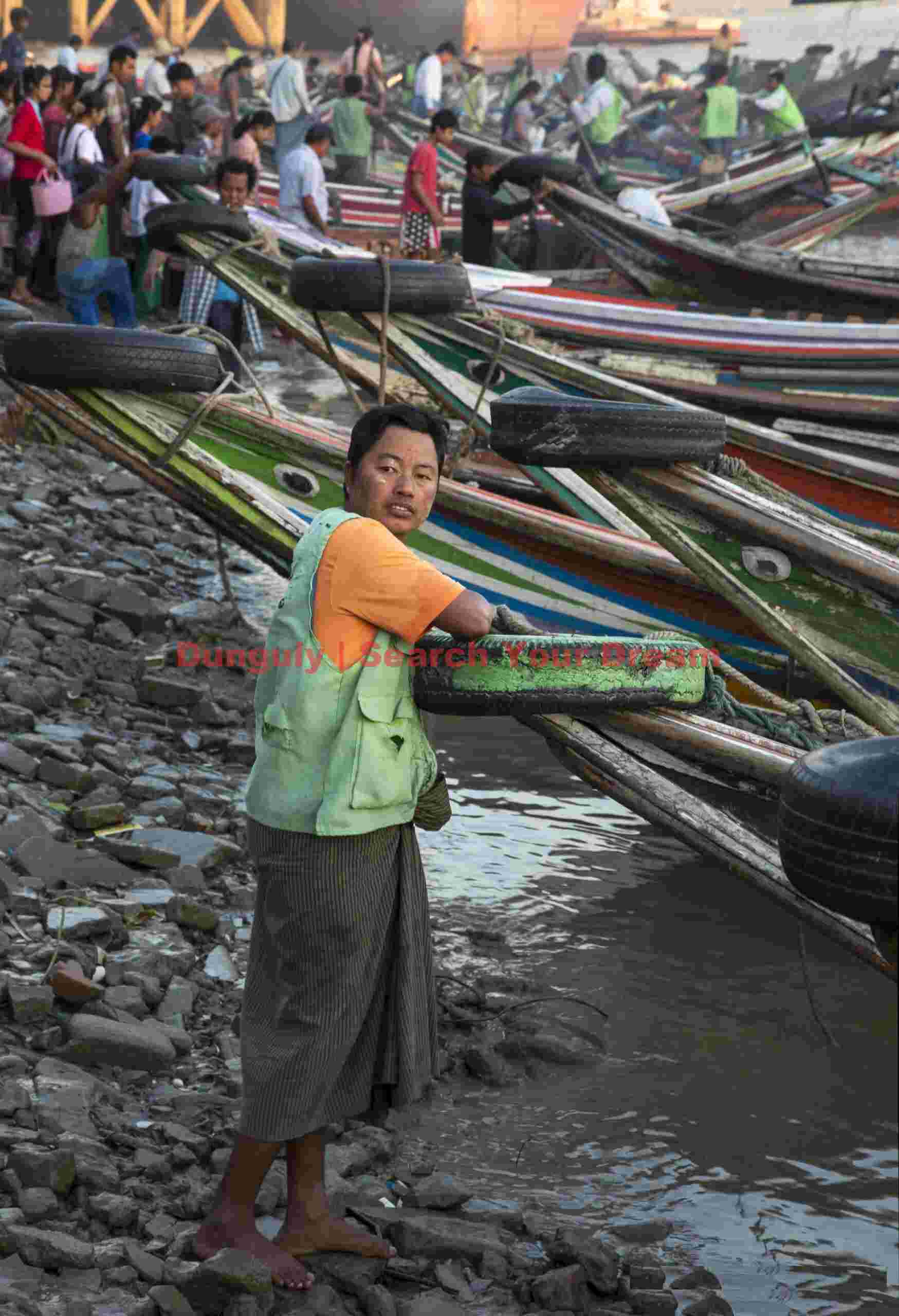 Boatman; Yangon, Burma