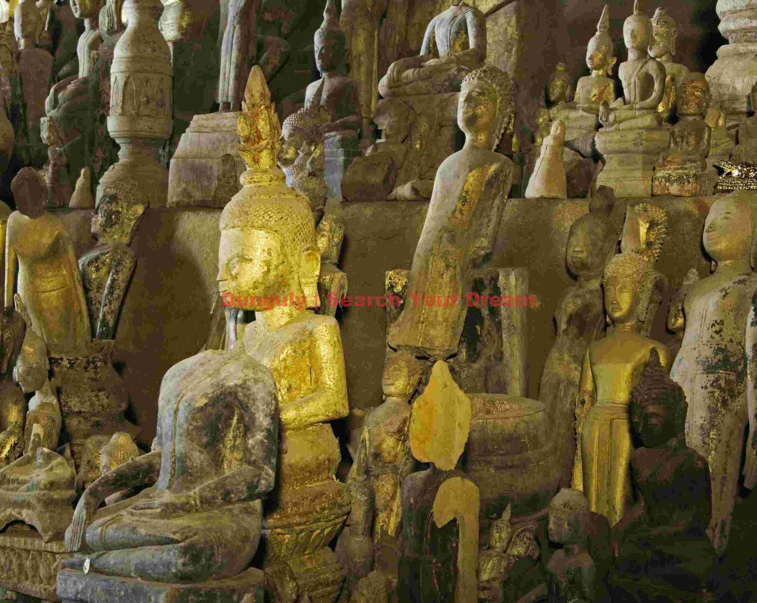 Buddhist statuary, lower Pak Ou Cave, Laos