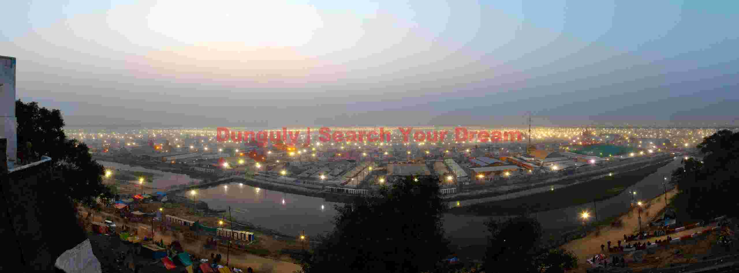Evening overview of the Kumbh Mela, Allahbad, India