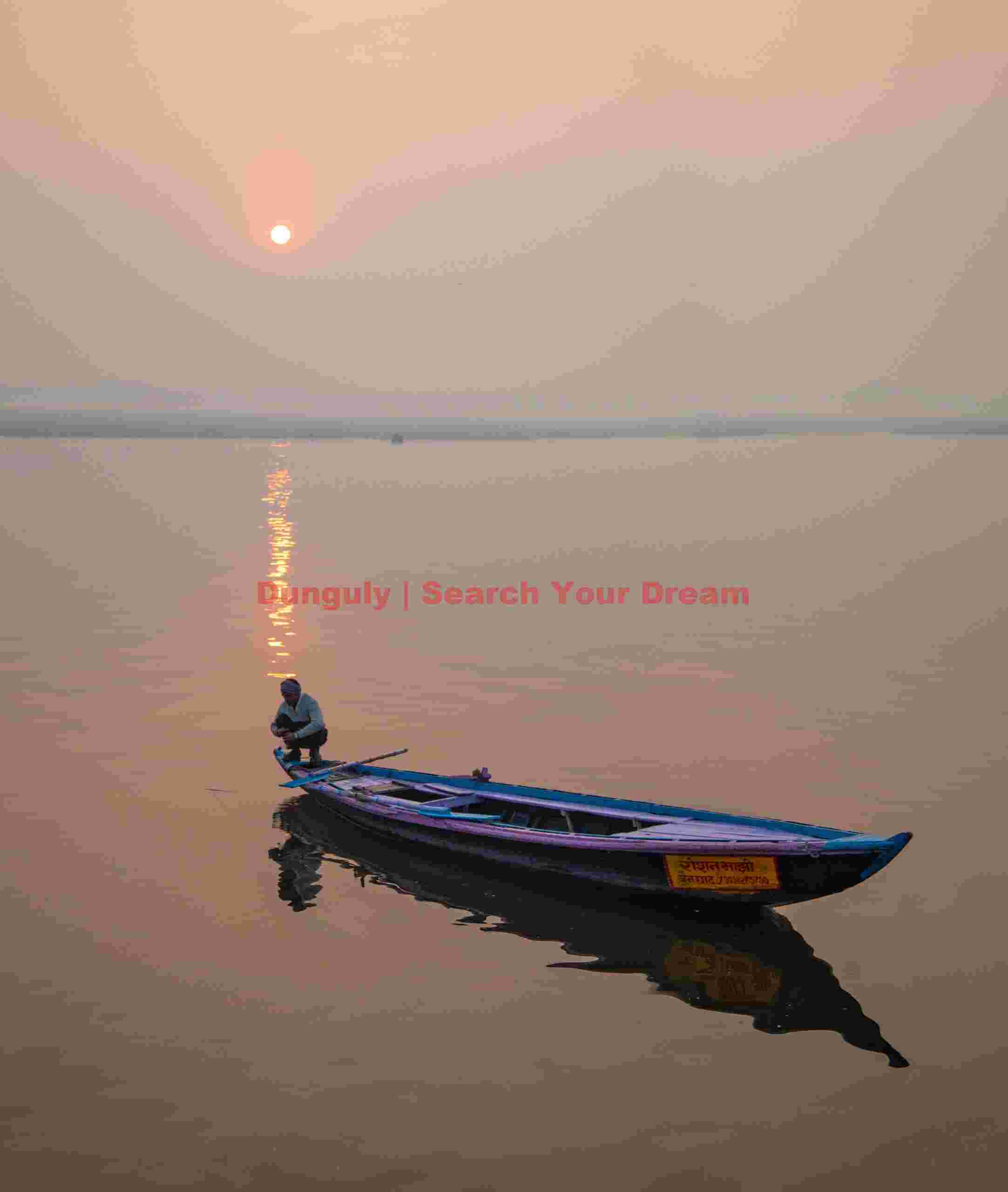 Fishing boat at sunrise