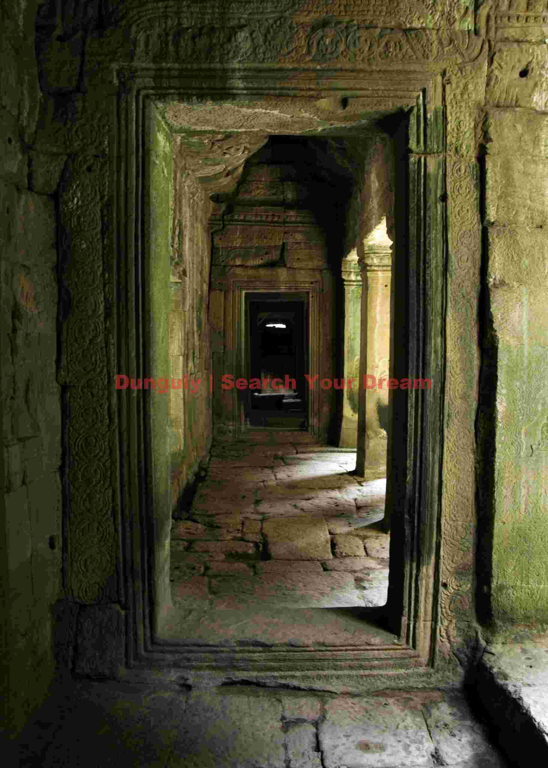 Green hallway, Angkor Thom, Cambodia