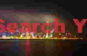 Long-exposure Hong Kong nightscape