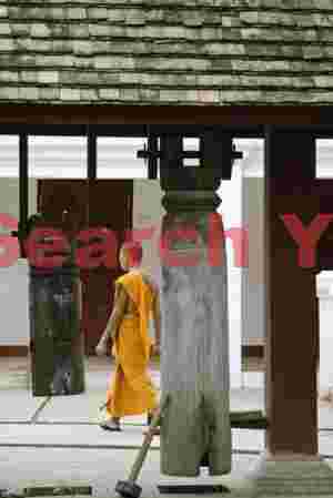 Monk and temple bells #2