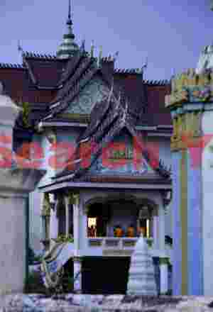 Monks gathering for evening prayers