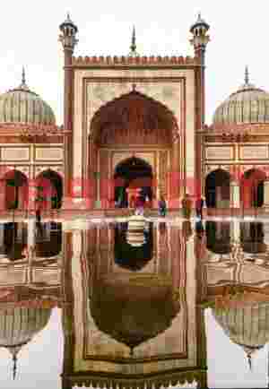 Mosque reflection