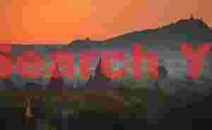 Orange sky over Bagan