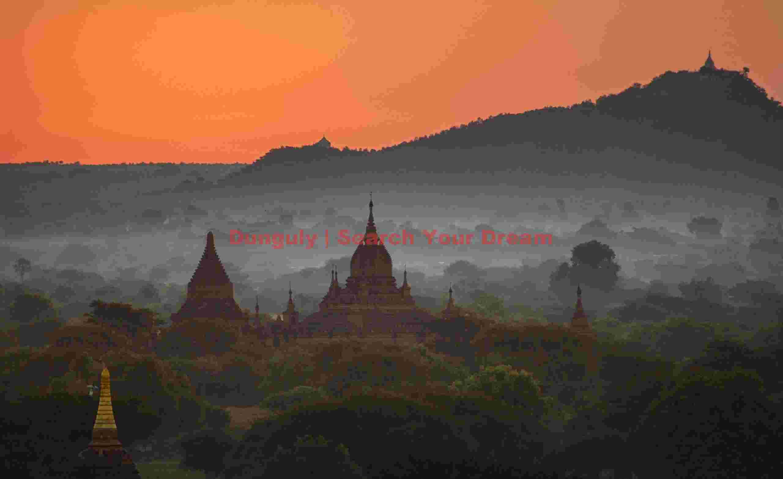 Orange sky over Bagan