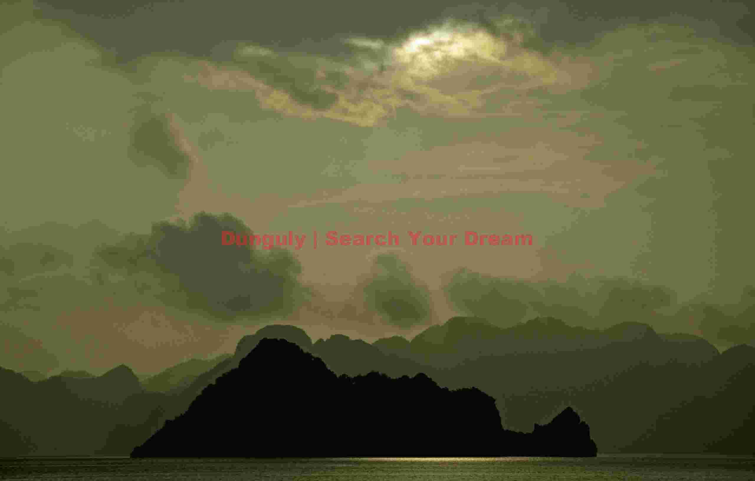 Sunset through clouds