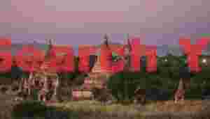 Temples catching skyglow before sunrise